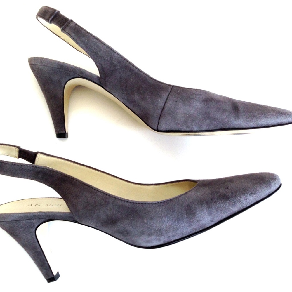 Ann Klein Grey suede Sling-backs Size 8
